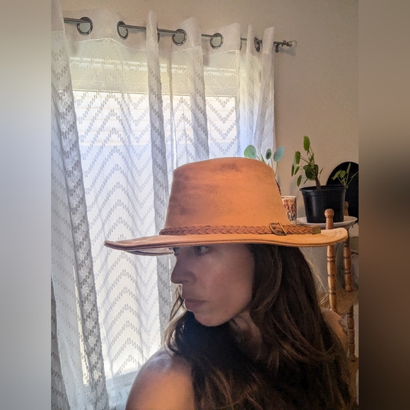 World Market Boho Western Festival Faux Suede Hat - Picture 8 of 8